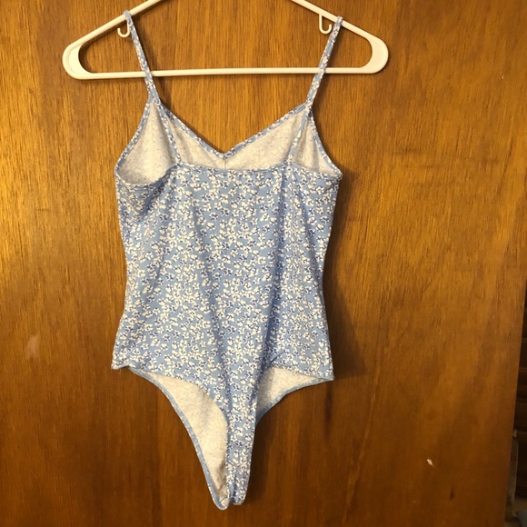 Blue Floral PacSun Bodysuit - Picture 2 of 3